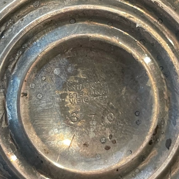 Sterling silver weighted candle stick - Picture 3 of 3
